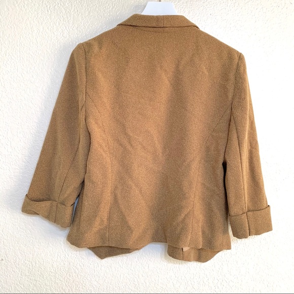 Alberto Makali Camel Open Front Drape Blazer - Picture 11 of 12